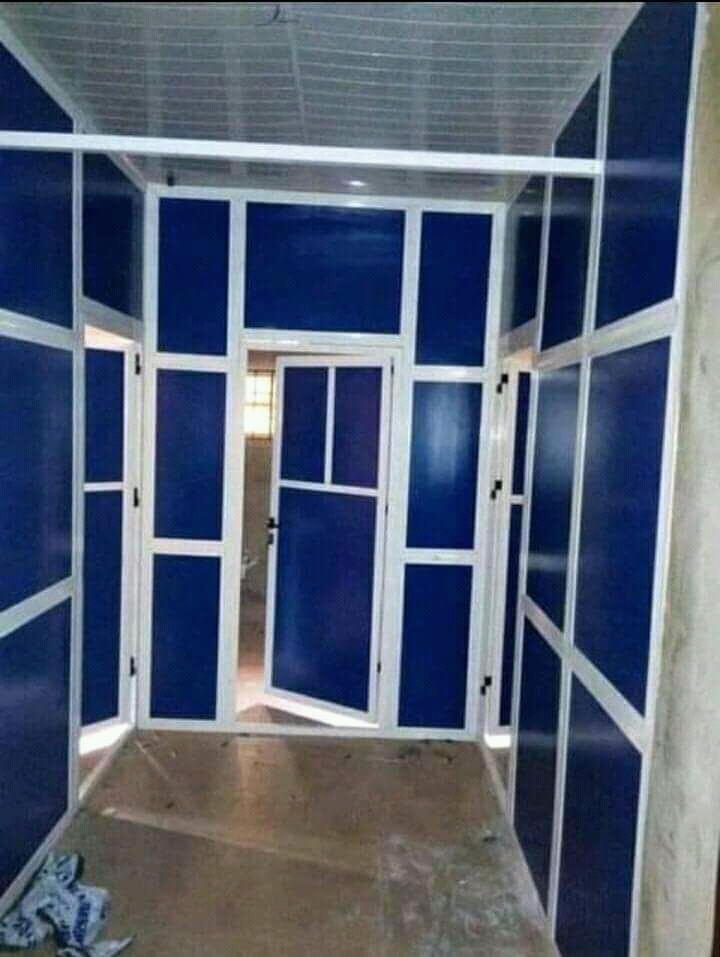 Custom aluminium partition installation for residential and office use in Nigeria